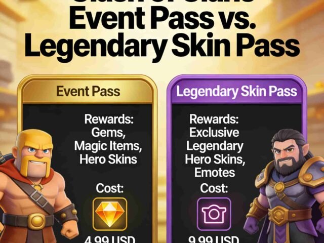 ⚔️ Clash of Clans Event Pass vs. Legendary Skin Pass: কোনটি কেনা বুদ্ধিমানের কাজ? (Coctopup গাইড)